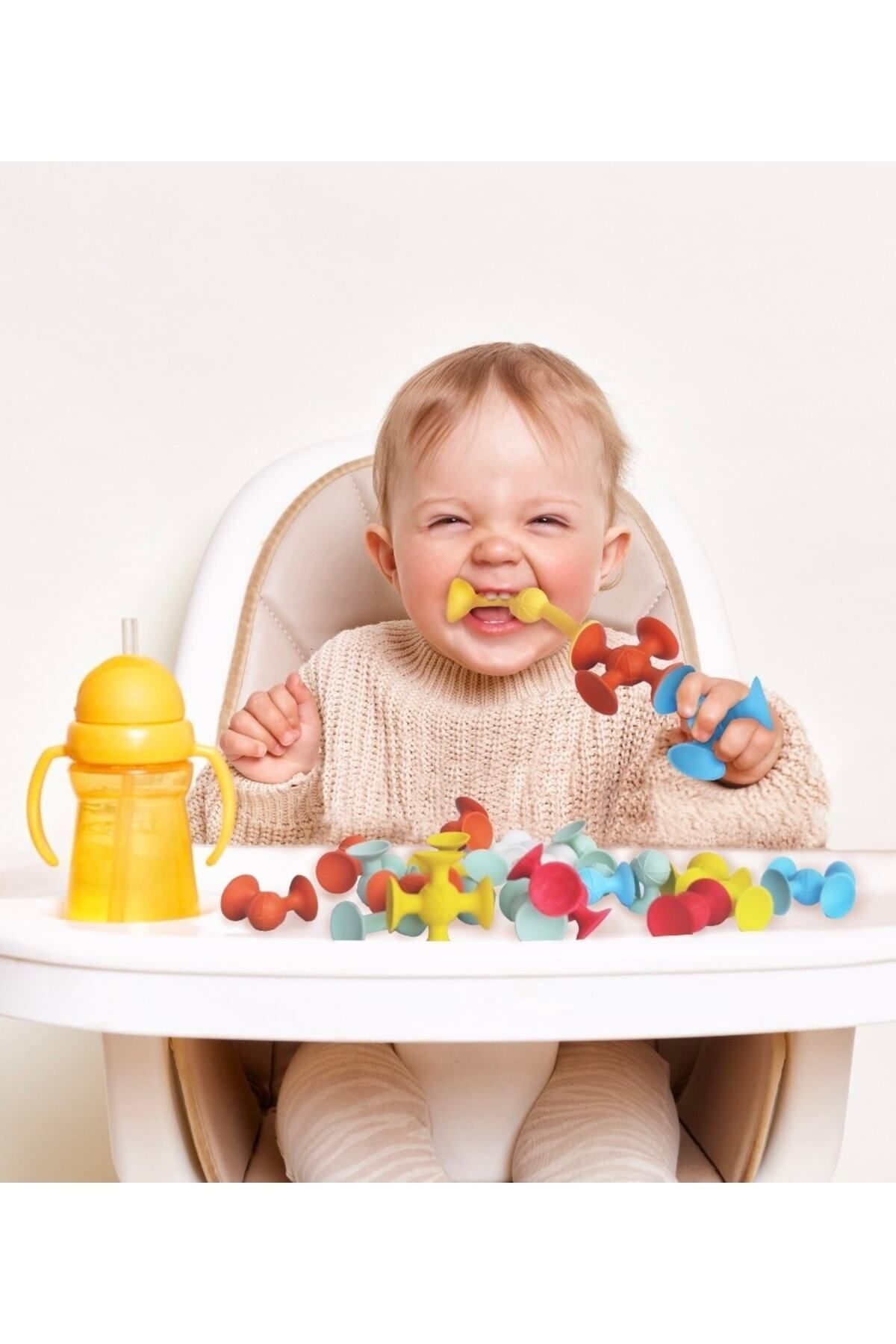 Vakum Molekül 25 Parça Yapı Taşları Fidget Duyusal Eğitici Oyuncak Squigz Lego