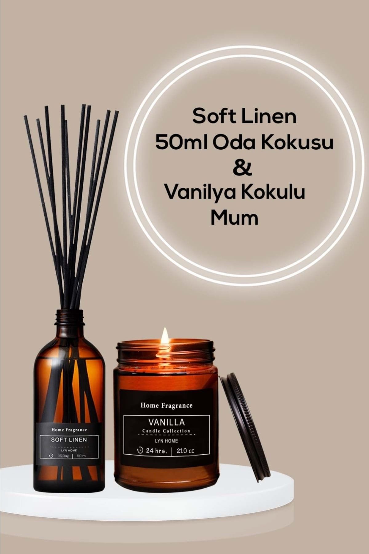 2 Li Oda Kokusu Ve Kavanoz Mum Set