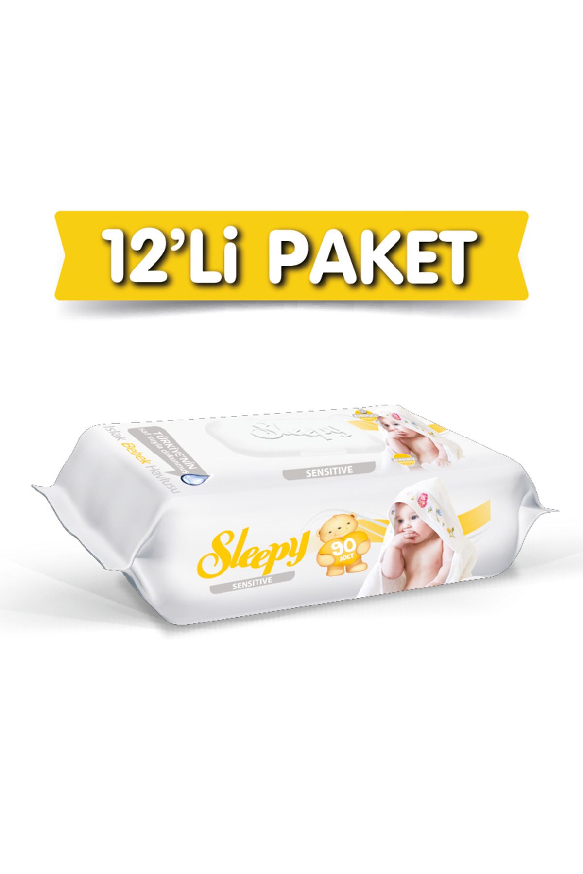 Sensitive Islak Havlu 12x90 Lı 12 Paket 1080 Yaprak