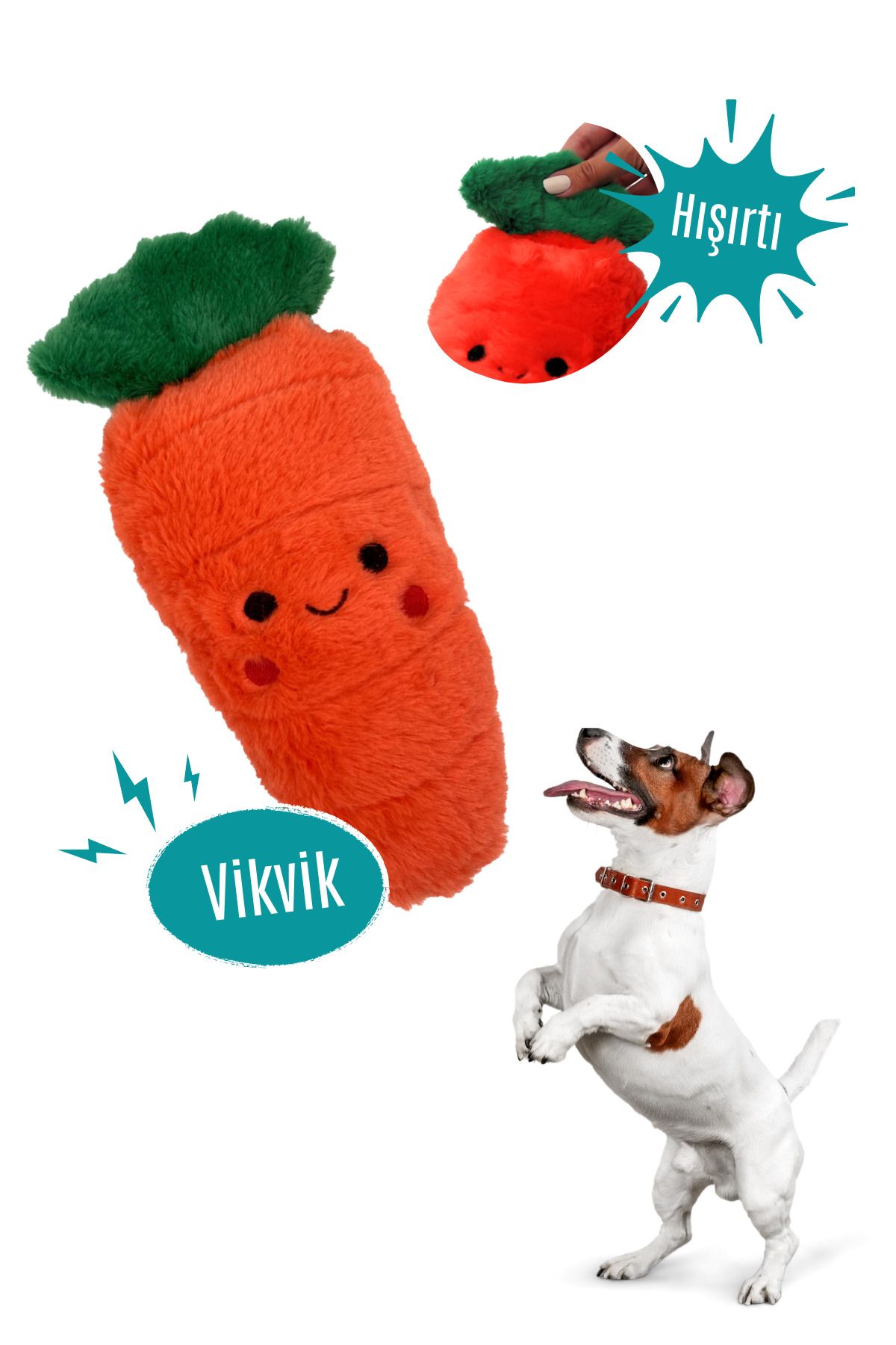 Tombik Havuç Ses Çıkaran Peluş Köpek Oyuncağı Çekiştirme Isırma Köpek Oyuncakları